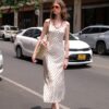 Monroe Dot Satin Dress – Retro Heat