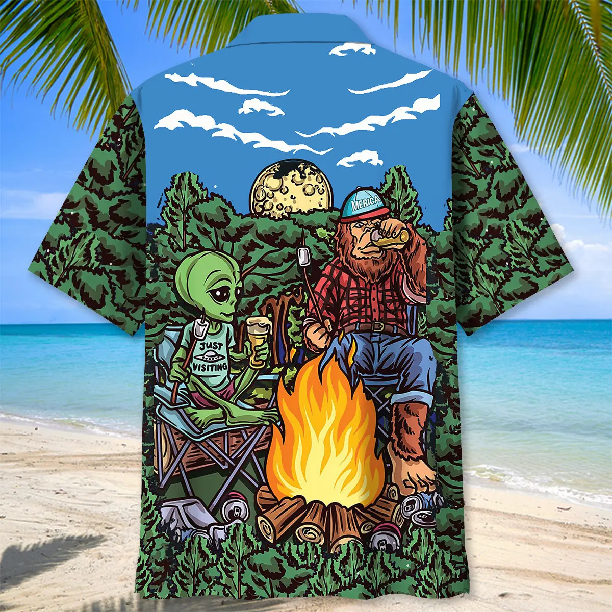 alien-bigfoot-campfire-night-hawaiian-shirt-3