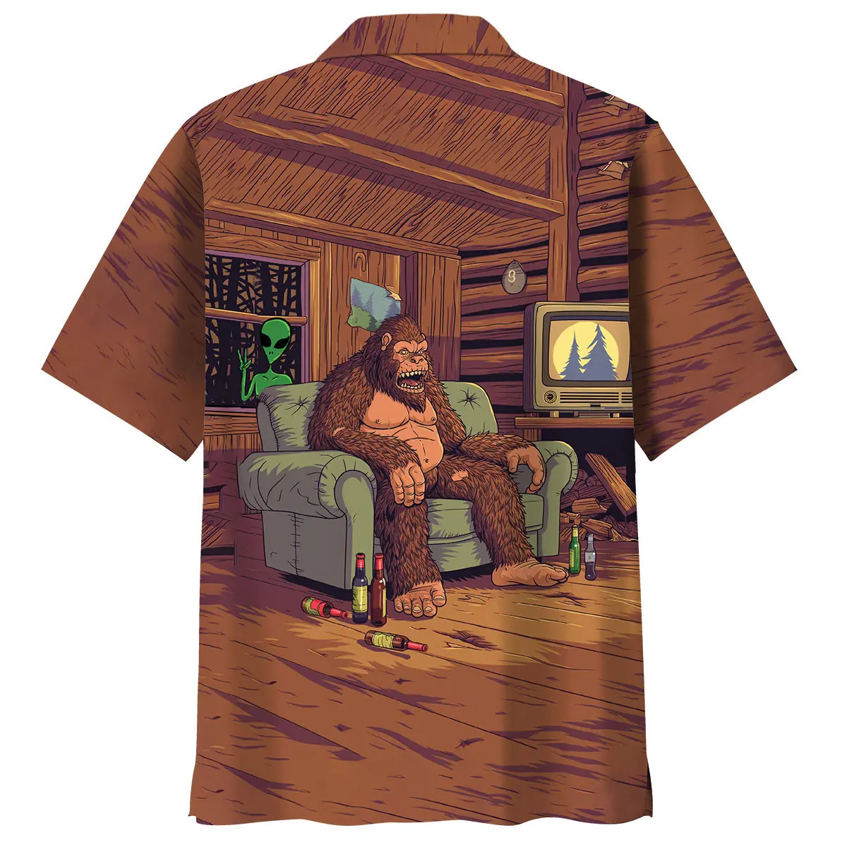 alien-stalk-bigfoot-house-hawaiian-shirt-2