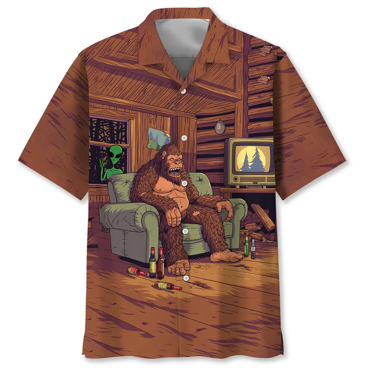 alien-stalk-bigfoot-house-hawaiian-shirt