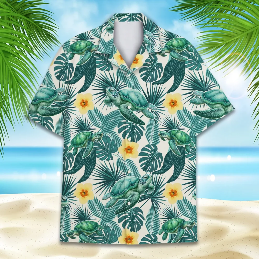 Tropical Turtle Unisex Hawaiian Shirt Aloha Shirt HWBN2765691 - Beltina