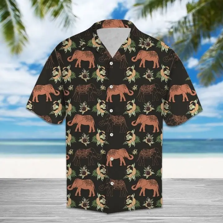 Amazing Elephant Hawaiian Shirt Summer Button Up HWBN2765516 - Beltina