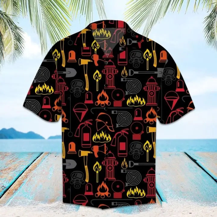 Amazing Firefighter Hawaiian Shirt Summer Button Up HWBN2765515 - Beltina