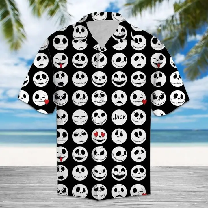 Amazing Jack Skellington Hawaiian Shirt Summer Button Up HWBN2765556 - Beltina