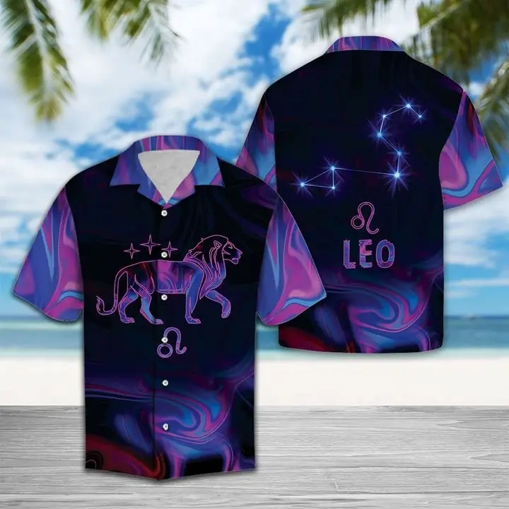 Amazing Leo Horoscope Hawaiian Shirt Summer Button Up HWBN2765548 - Beltina