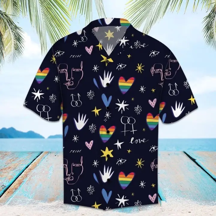 Amazing Lgbt Hawaiian Shirt Summer Button Up HWBN2765546 - Beltina