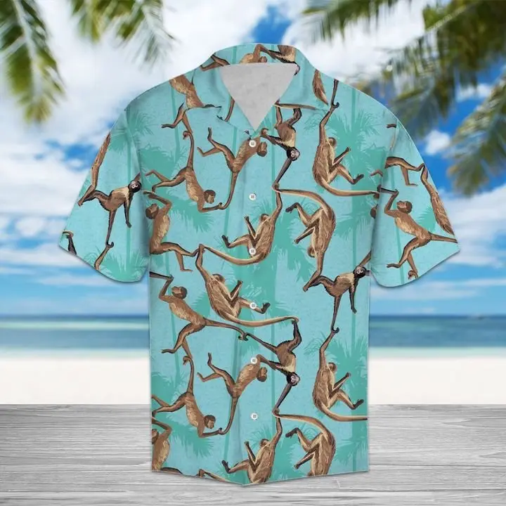 Amazing Monkey Hawaiian Shirt Summer Button Up HWBN2765533 - Beltina