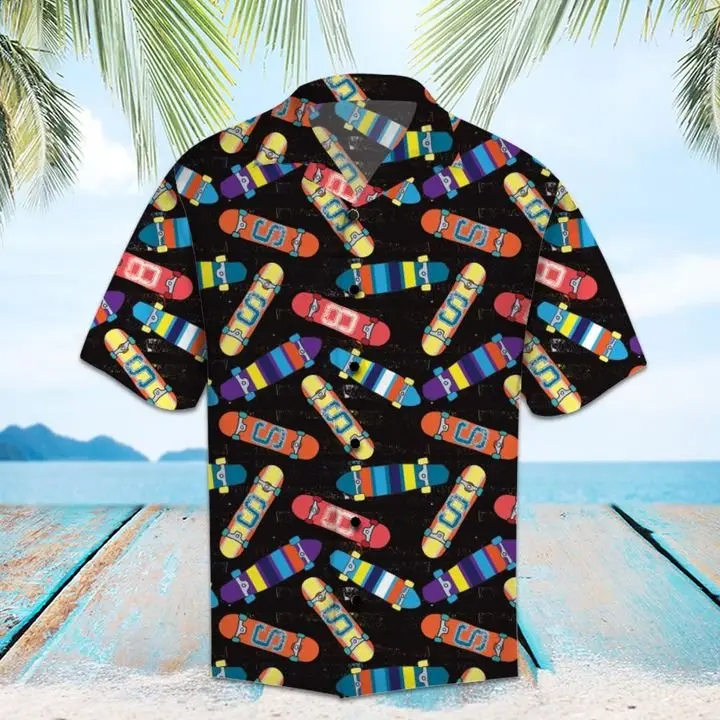 amazing-skateboard-hawaiian-shirt-summer-button-up