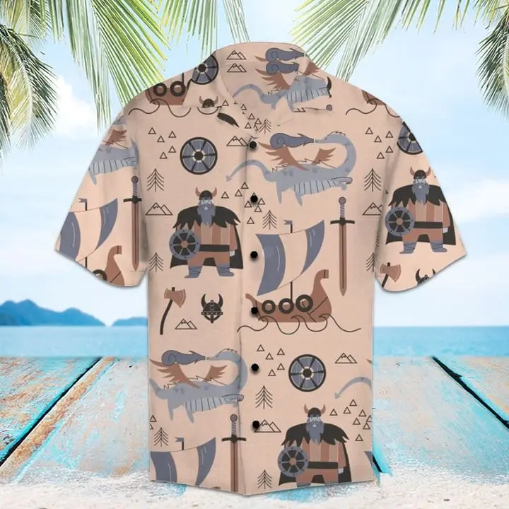 Amazing Viking Hawaiian Shirt Summer Button Up HWBN2765563 - Beltina