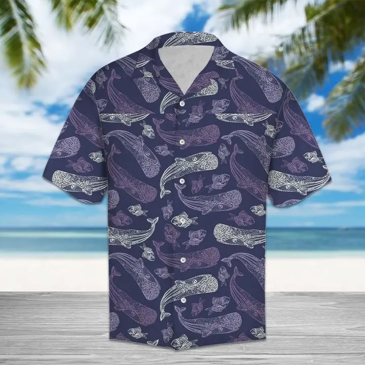 Amazing Whale Hawaiian Shirt Summer Button Up HWBN2765558 - Beltina