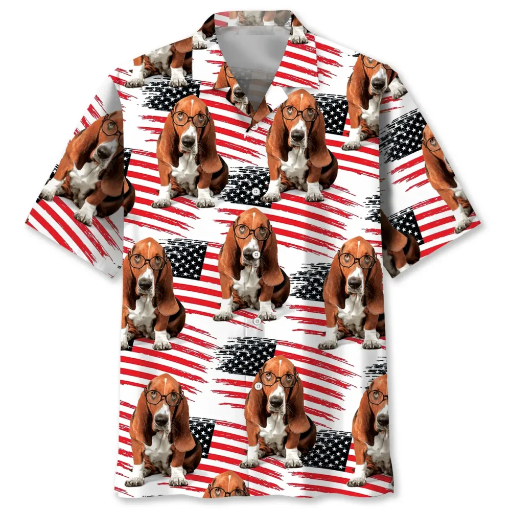 American Basset Hound Hawaiian Shirt HWBN2763033 - Beltina