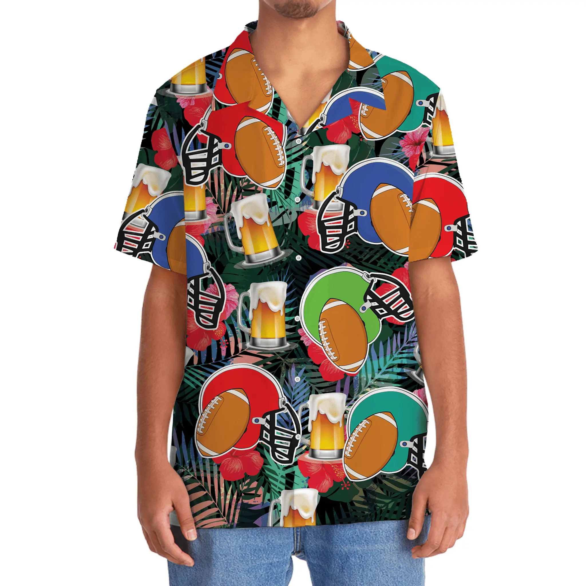 american-football-beer-tropical-hawaiian-shirt-2