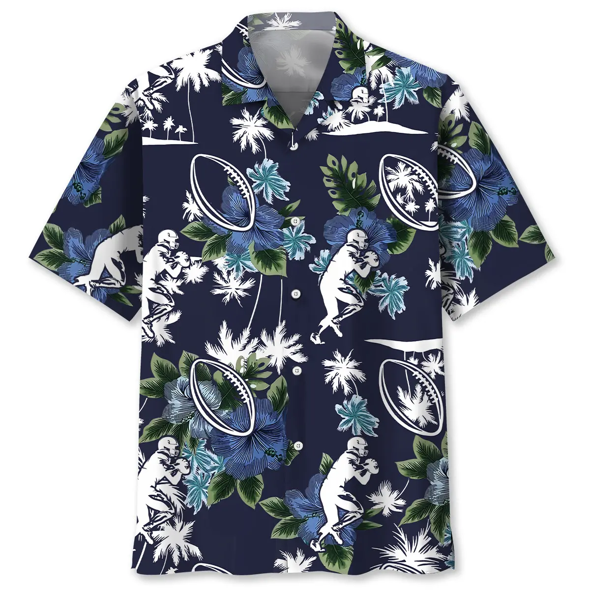 american-football-blue-nature-hawaiian-shirt