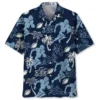 American Football Hibiscus Blue Hawaiian Shirt HWBN2764319 - Beltina