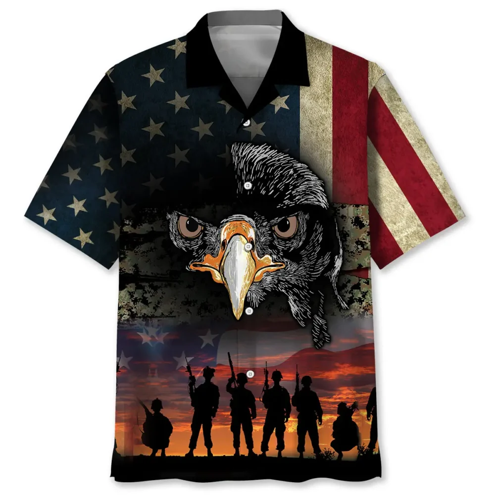 American Veteran Eagle Hawaiian Shirt HWBN2763010 - Beltina