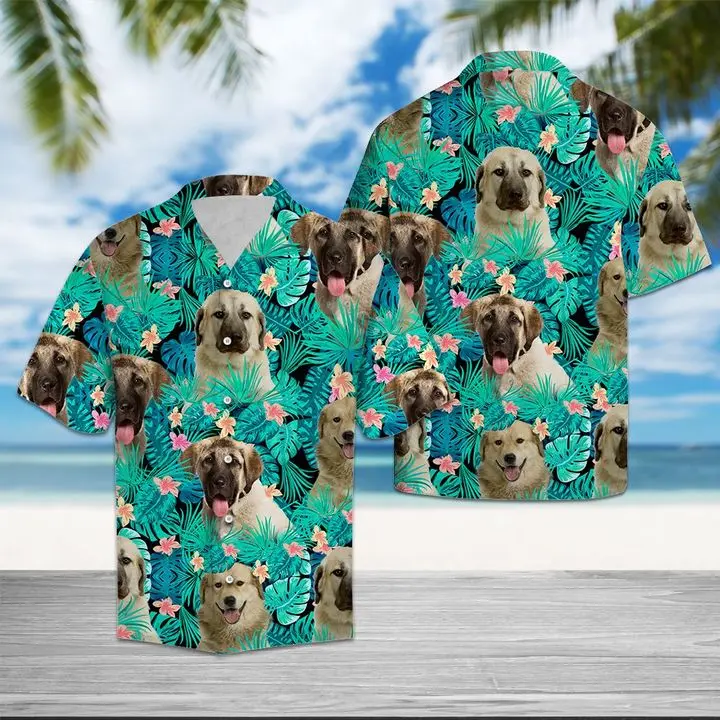 Anatolian Shepherd Dog Tropical Hawaiian Shirt Summer Button Up HWBN2765576 - Beltina