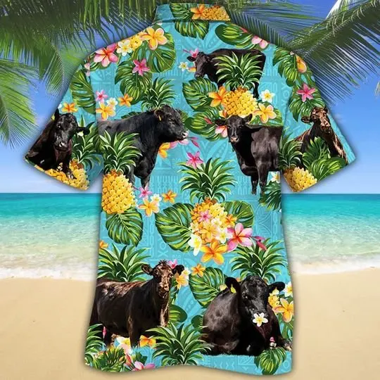 Angus Cattle Pineapple Hawaiian Shirt HWBN2765570 - Beltina