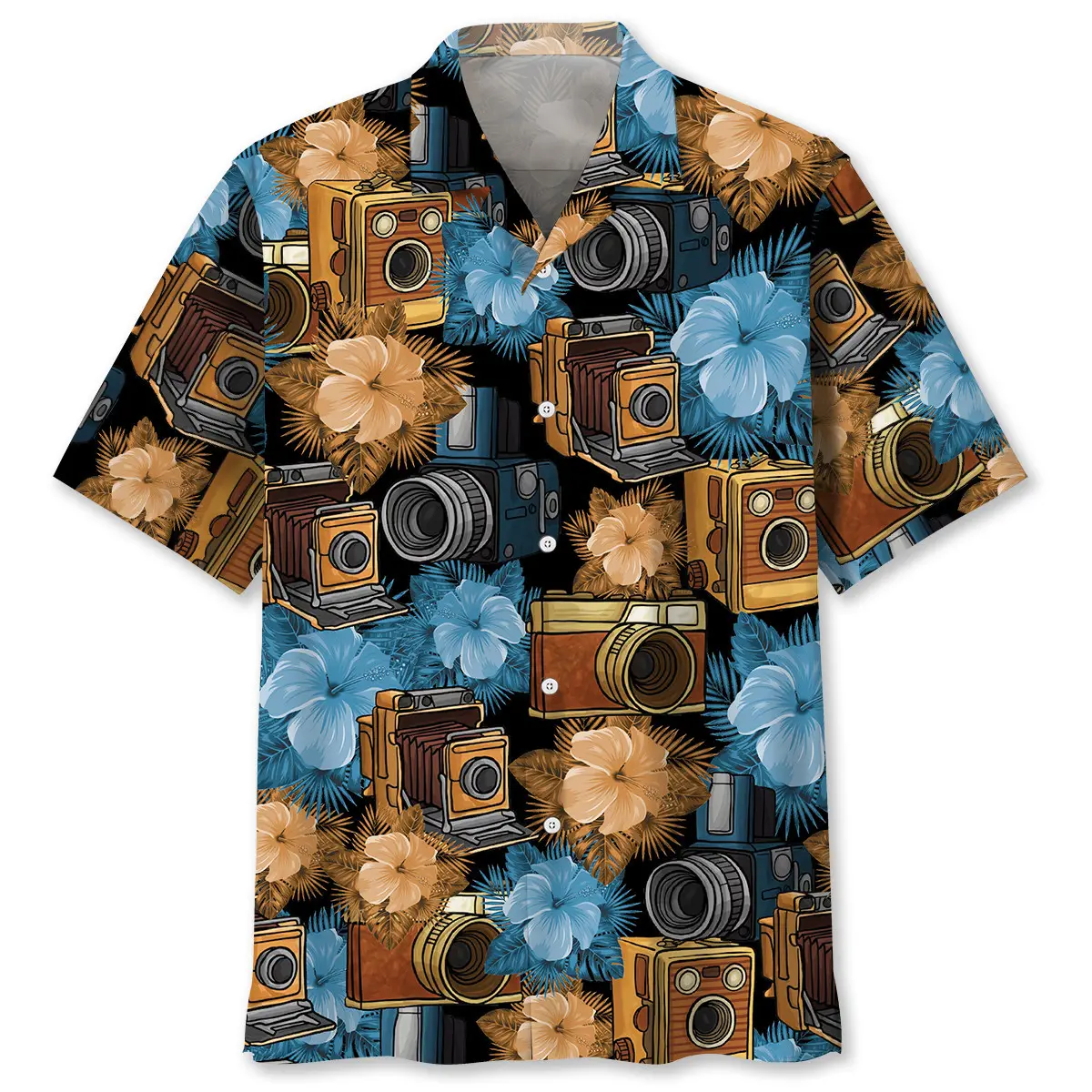 antique-vintage-camera-hawaiian-shirt