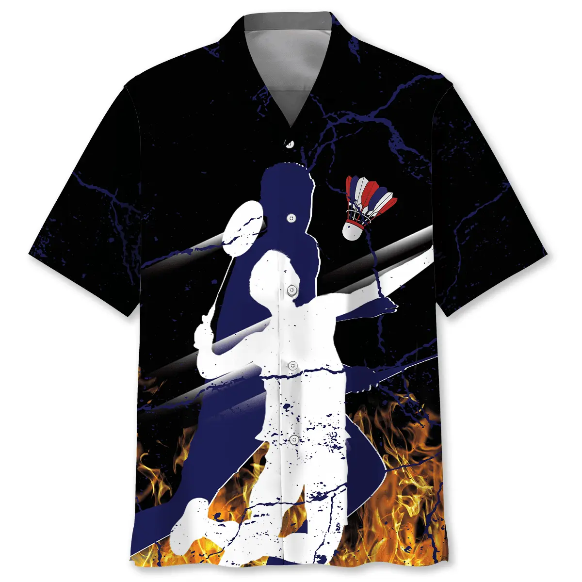 badminton-fire-hawaiian-shirt