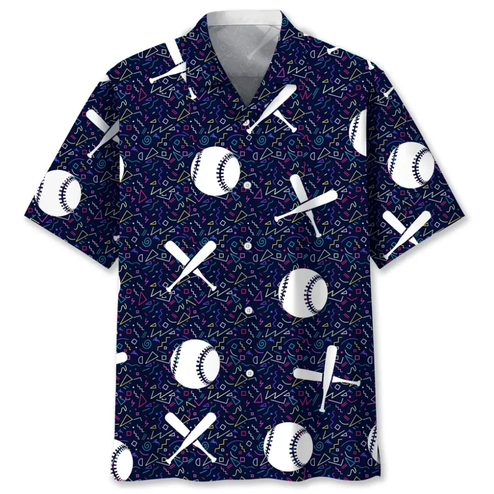 Baseball Color Hawaiian Shirt HWBN2762374 - Beltina