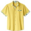 Basic Solid Color Summer Hawaiian Flower Color Block Hawaiian Shirt HWBN2765361 - Beltina