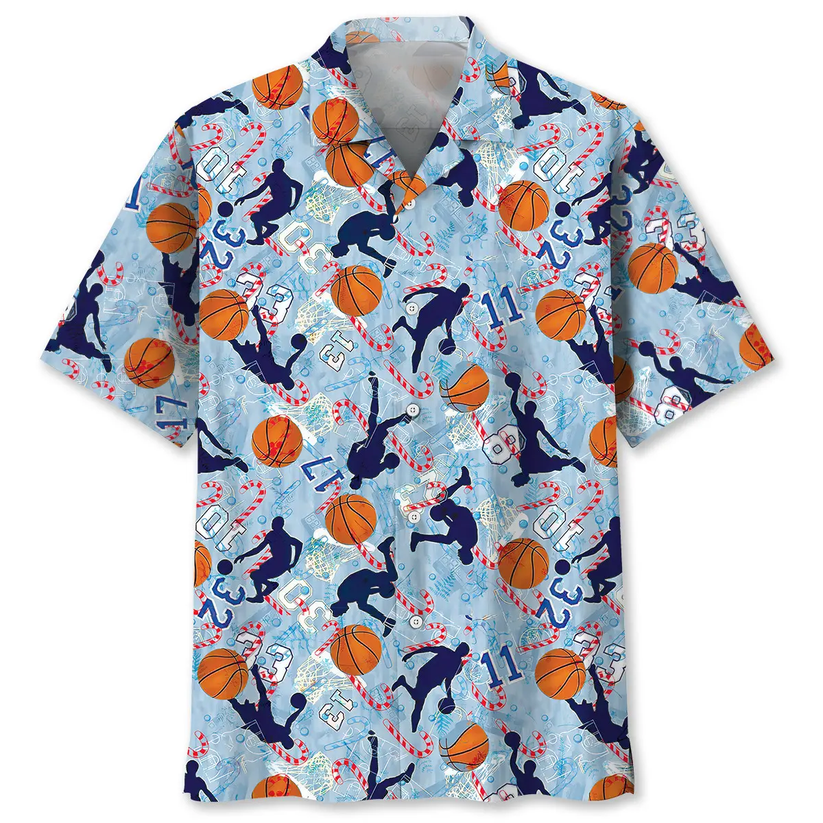 basketball-christmas-hawaiian-shirt