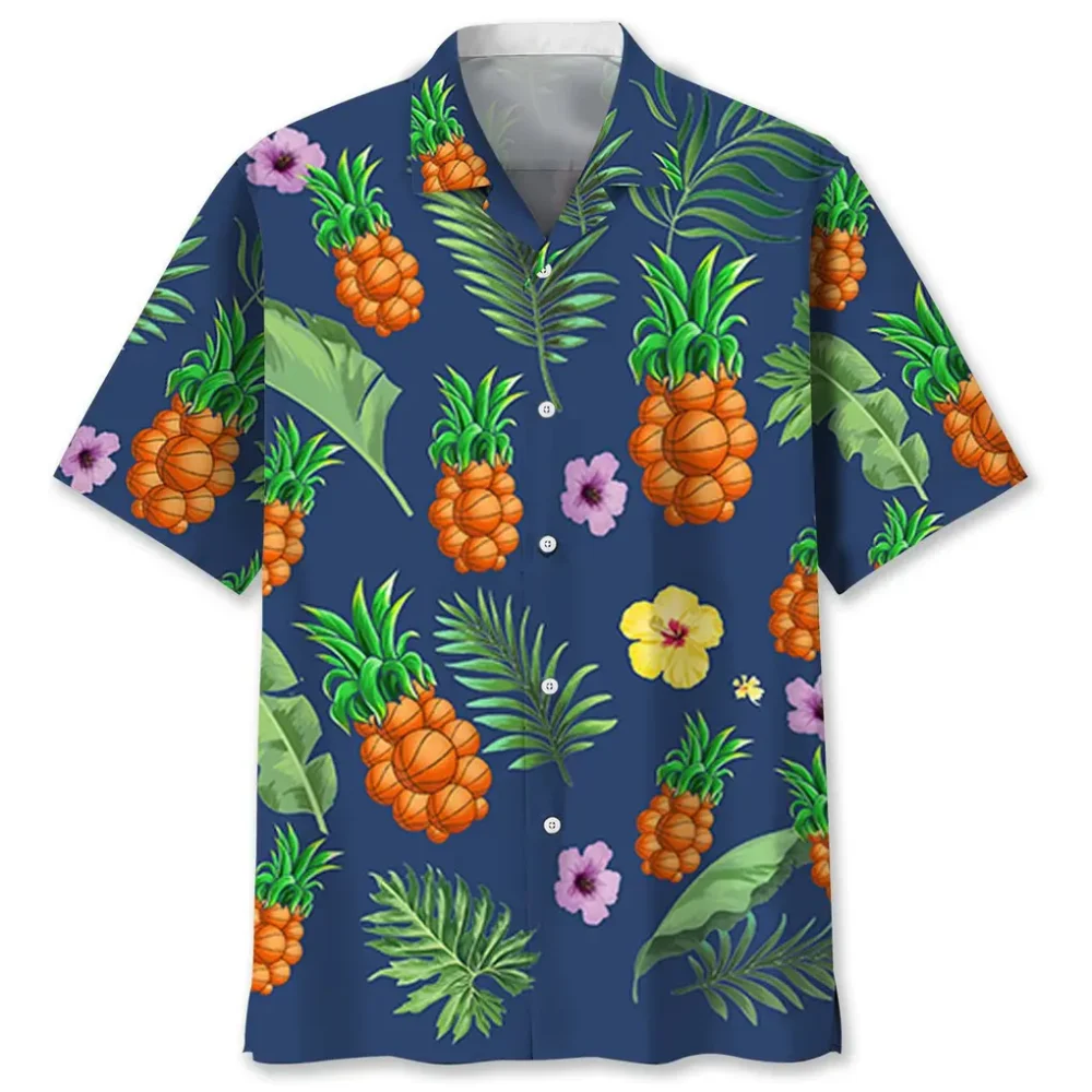 Basketball Pineapple Hawaiian Shirt HWBN2762390 - Beltina