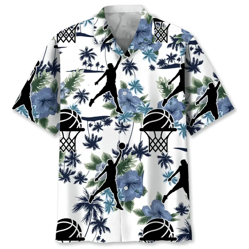 Basketball White Nature Hawaiian Shirt HWBN2762393 - Beltina