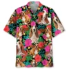 Basset Hound Flowers Hawaiian Shirt HWBN2763034 - Beltina