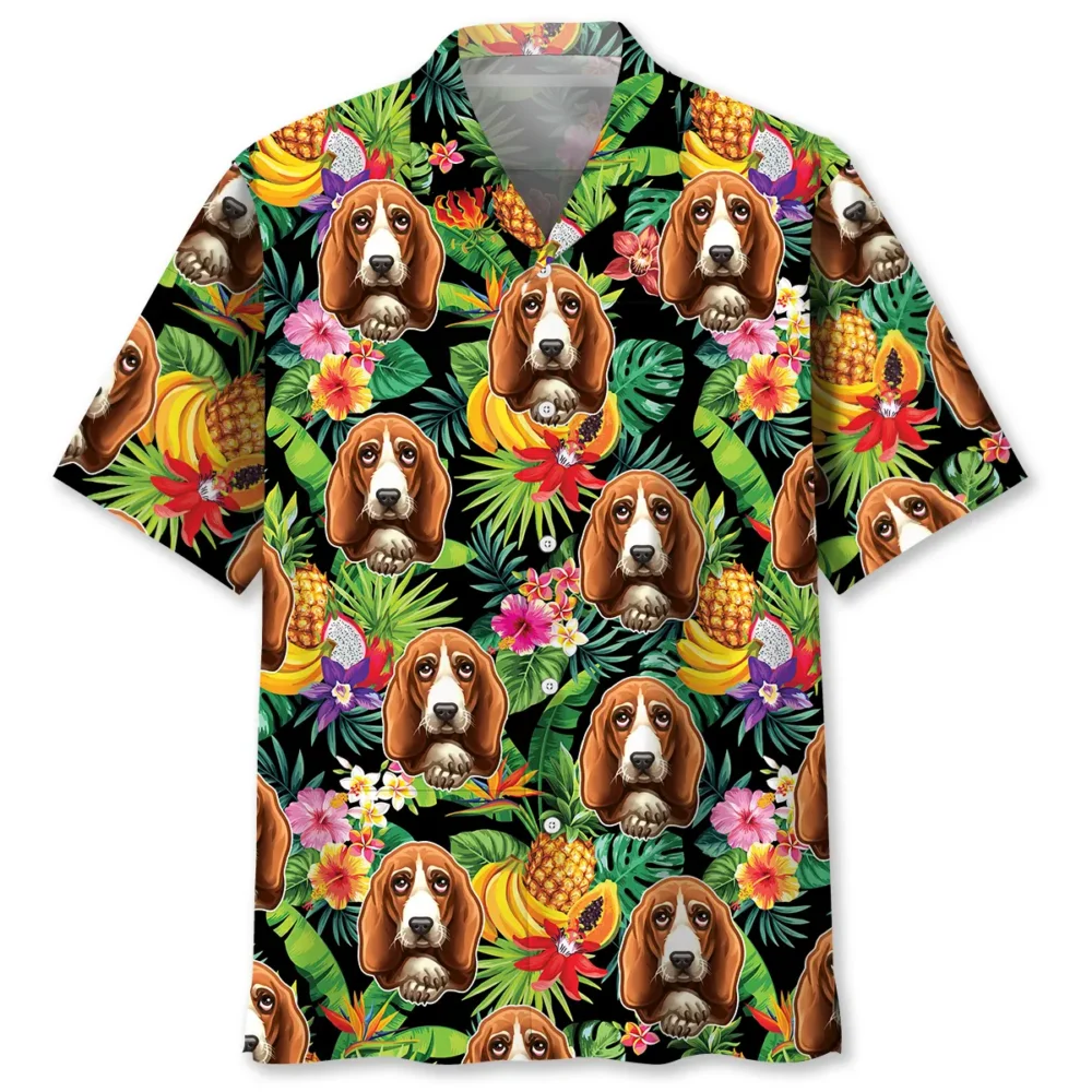 Basset Hound Fruits Hawaiian Shirt HWBN2763037 - Beltina