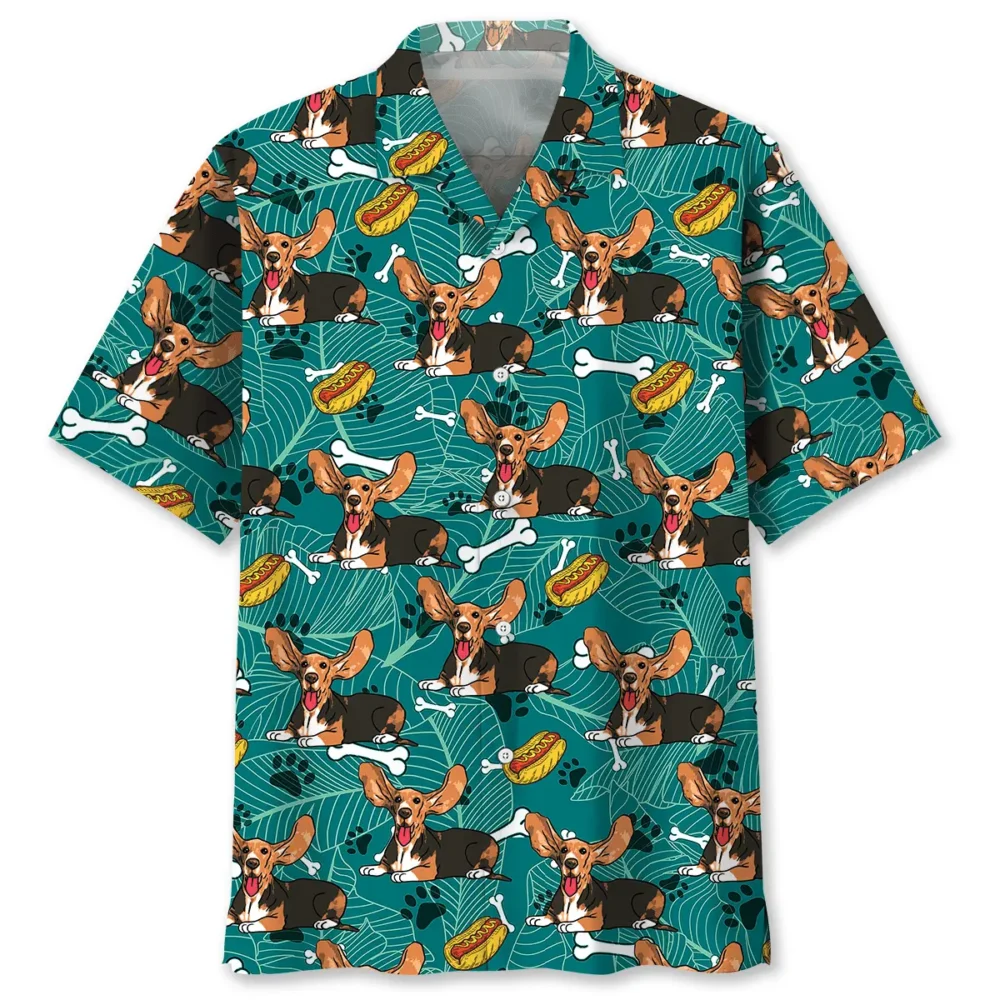 Basset Hound Hotdog Hawaiian Shirt HWBN2763032 - Beltina