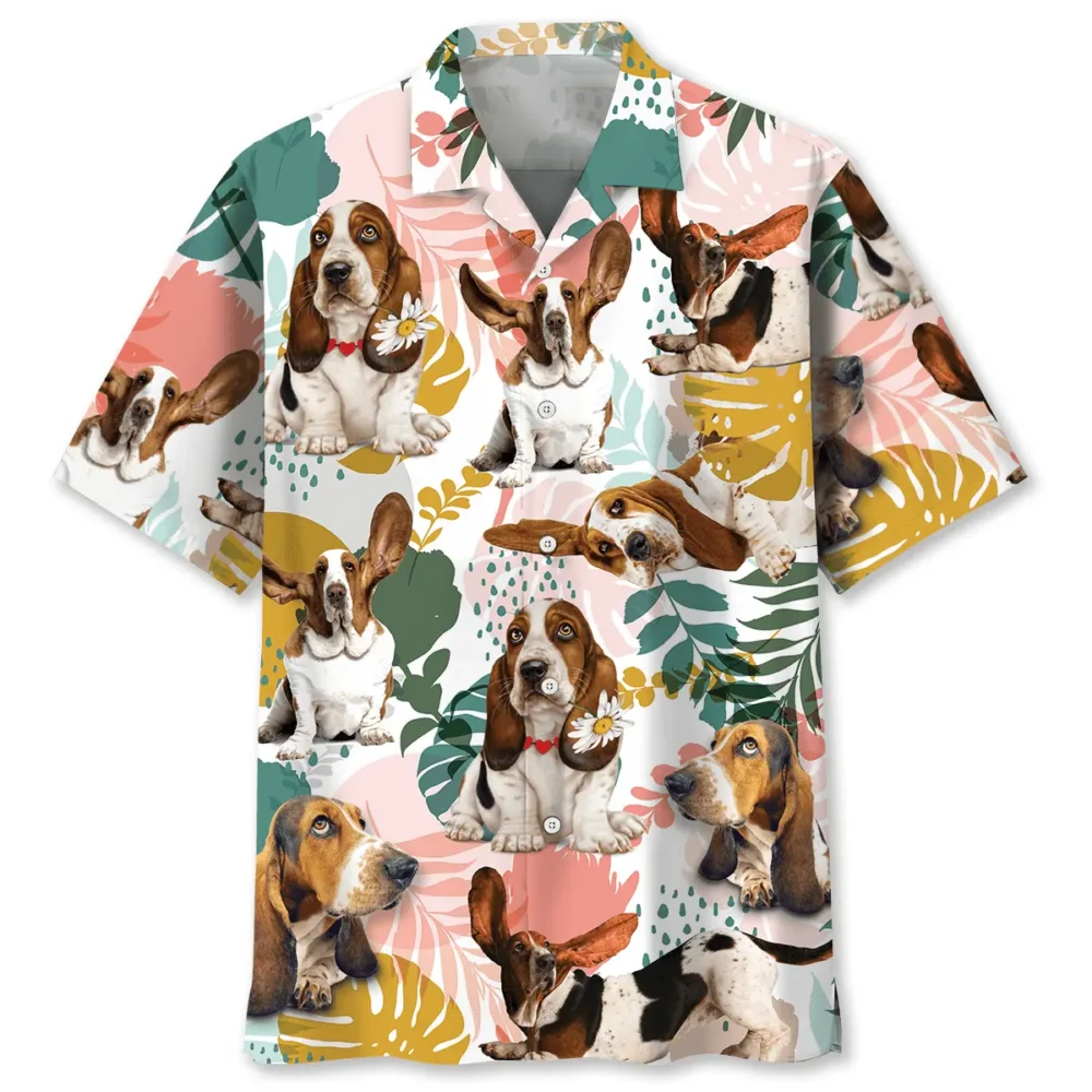 Basset Hound Tropical Hawaiian Shirt HWBN2763035 - Beltina