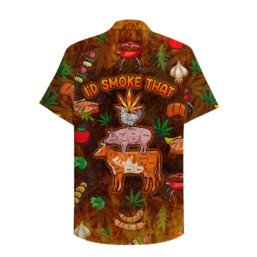 Bbq I'd Smoke That Unisex Hawaiian Shirt Aloha Shirt HWBN2765652 - Beltina