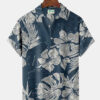 Beach Vacation Men's Hawaiian Shirts Tropical Leaves Stretch Big Size Vintage Casual Aloha Button Down Shirts HWBN2765381 - Beltina