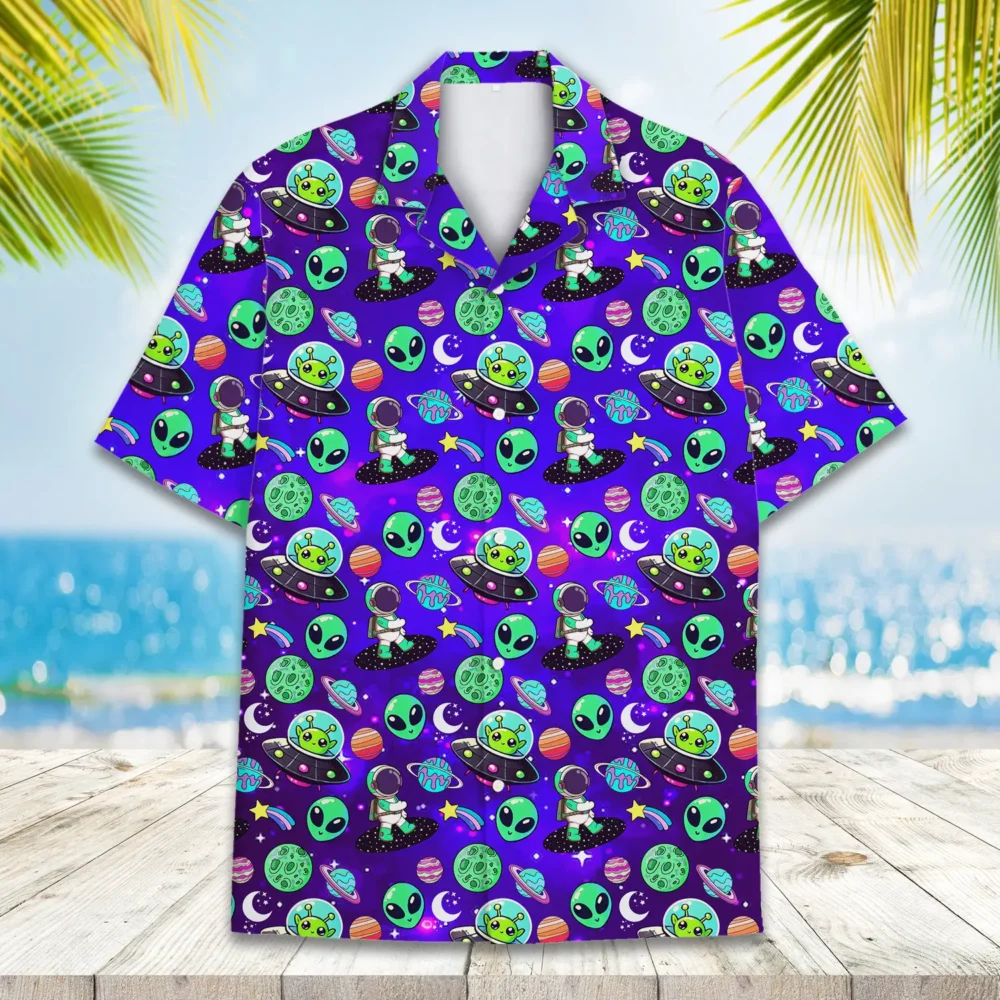 Galaxy Alien Unisex Hawaiian Shirt Aloha Shirt HWBN2765700 - Beltina