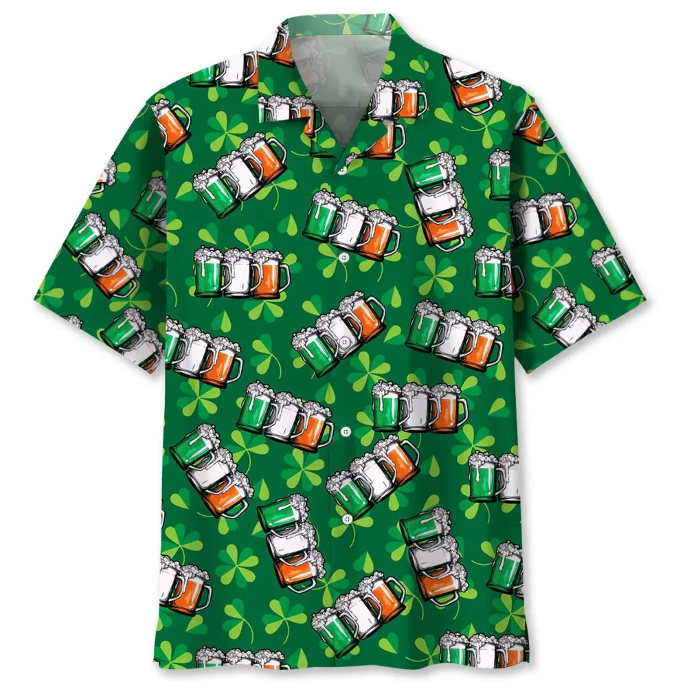 Beer Shamrock Irish St.Patrick Day Hawaiian Shirt HWBN2762051 - Beltina