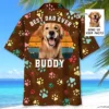 Best Dog Dad Ever Custom Name Custom Photo Hawaiian Shirt HWBN2764968 - Beltina