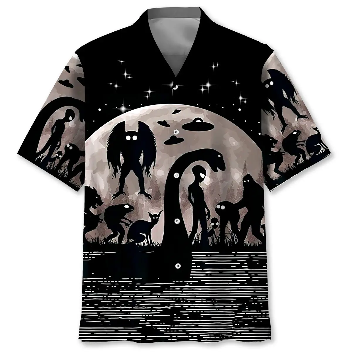 bigfoot-alien-nessie-night-hawaiian-shirt