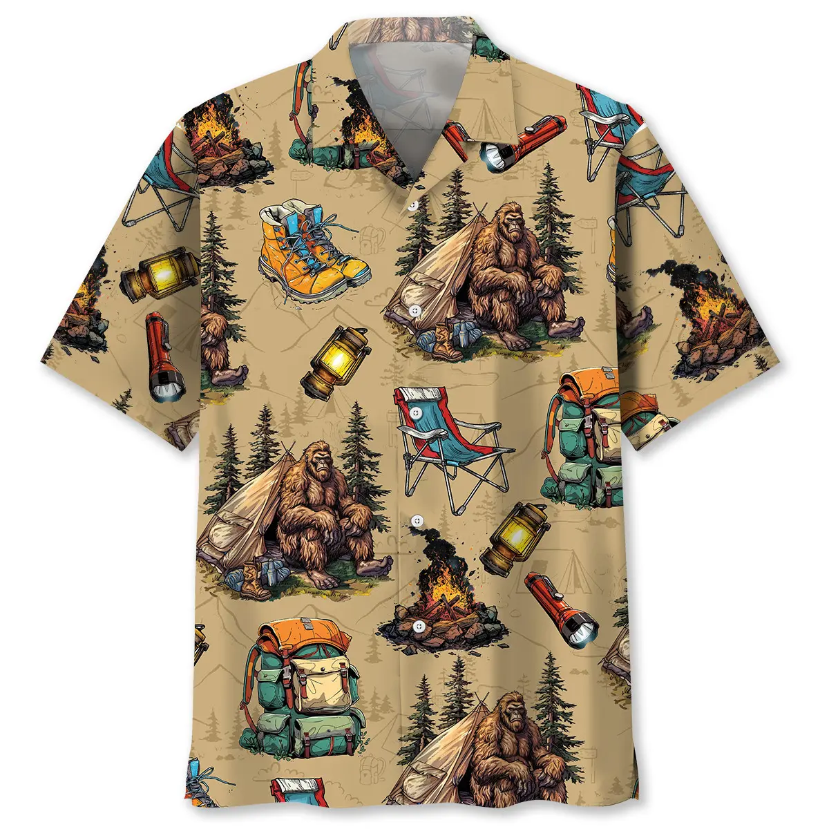 bigfoot-camping-vintage-hawaiian-shirt