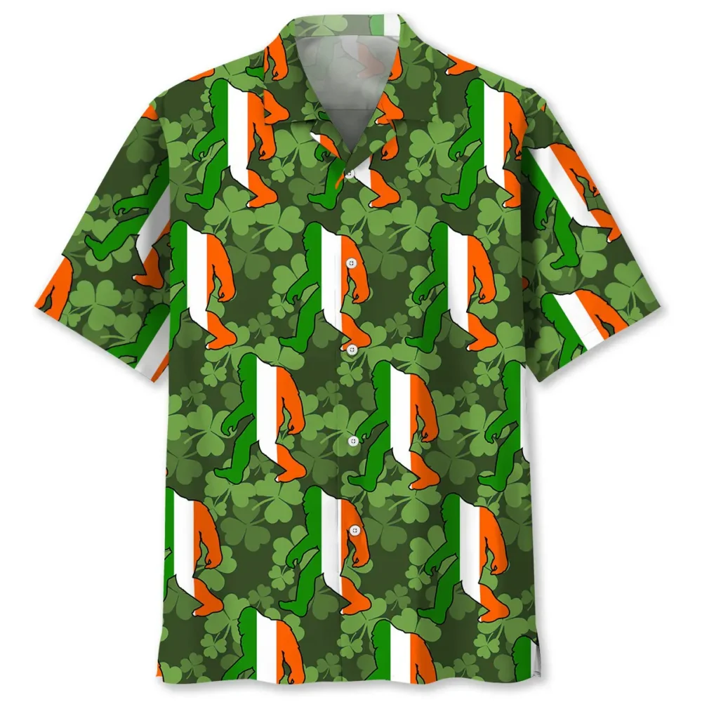 Bigfoot Green Irish St.Patrick Day Hawaiian Shirt HWBN2762052 - Beltina