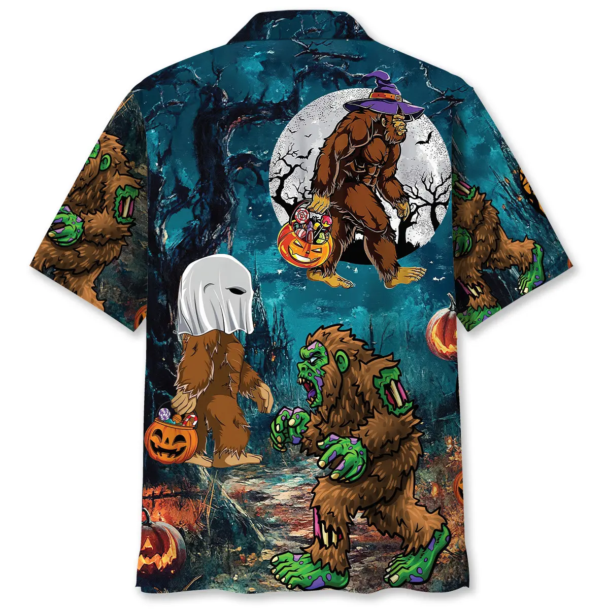bigfoot-halloween-night-hawaiian-shirt-2