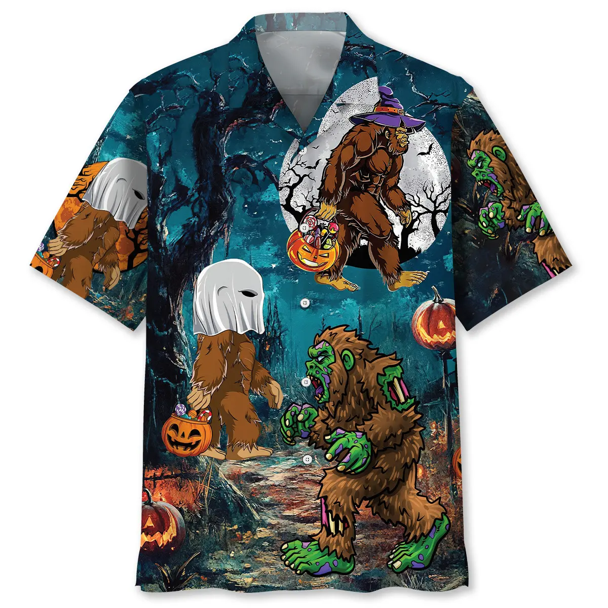 bigfoot-halloween-night-hawaiian-shirt