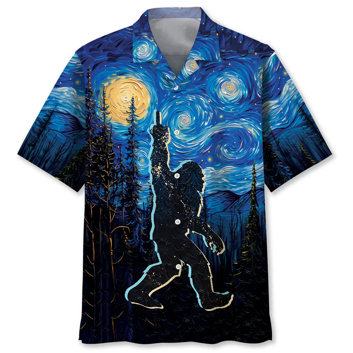 bigfoot-mystery-starry-night-hawaiian-shirt