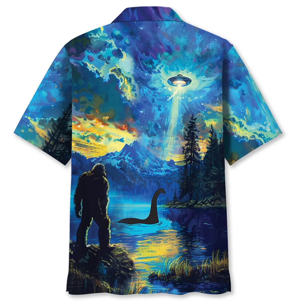 bigfoot-nessie-ufo-by-the-lake-hawaiian-shirt-2
