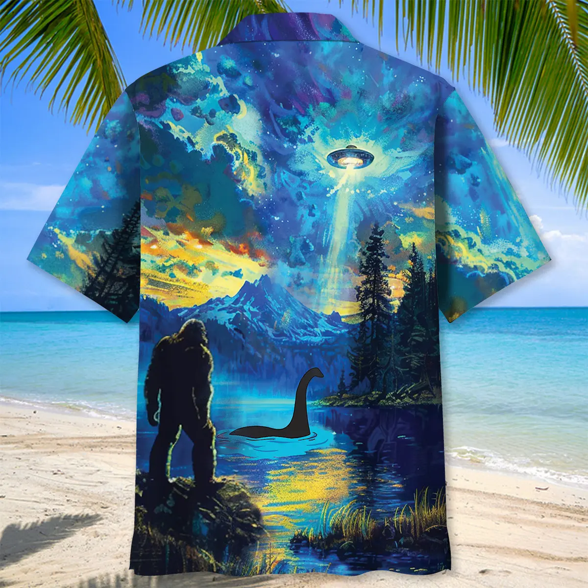 bigfoot-nessie-ufo-by-the-lake-hawaiian-shirt-3