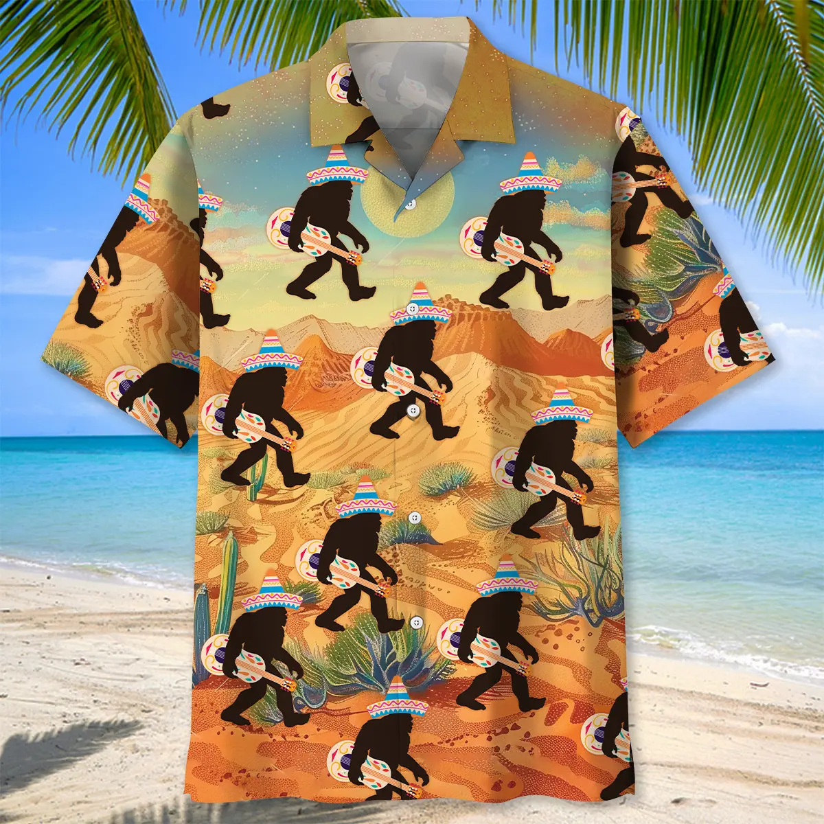 bigfoot-sasquatch-poncho-desert-hawaiian-shirt-1