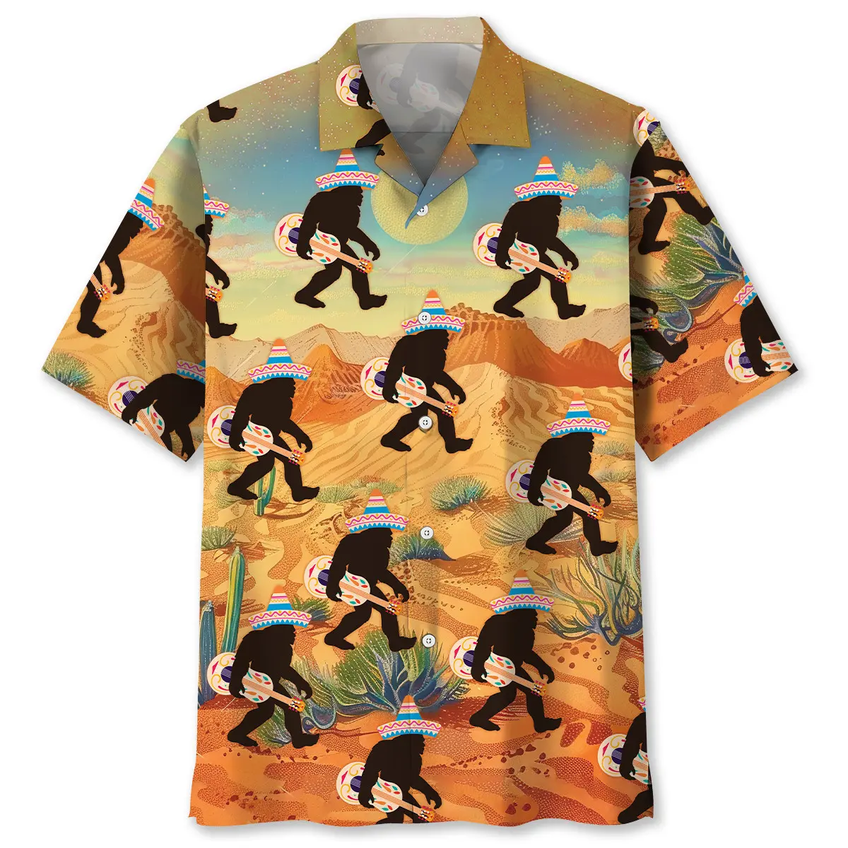 bigfoot-sasquatch-poncho-desert-hawaiian-shirt