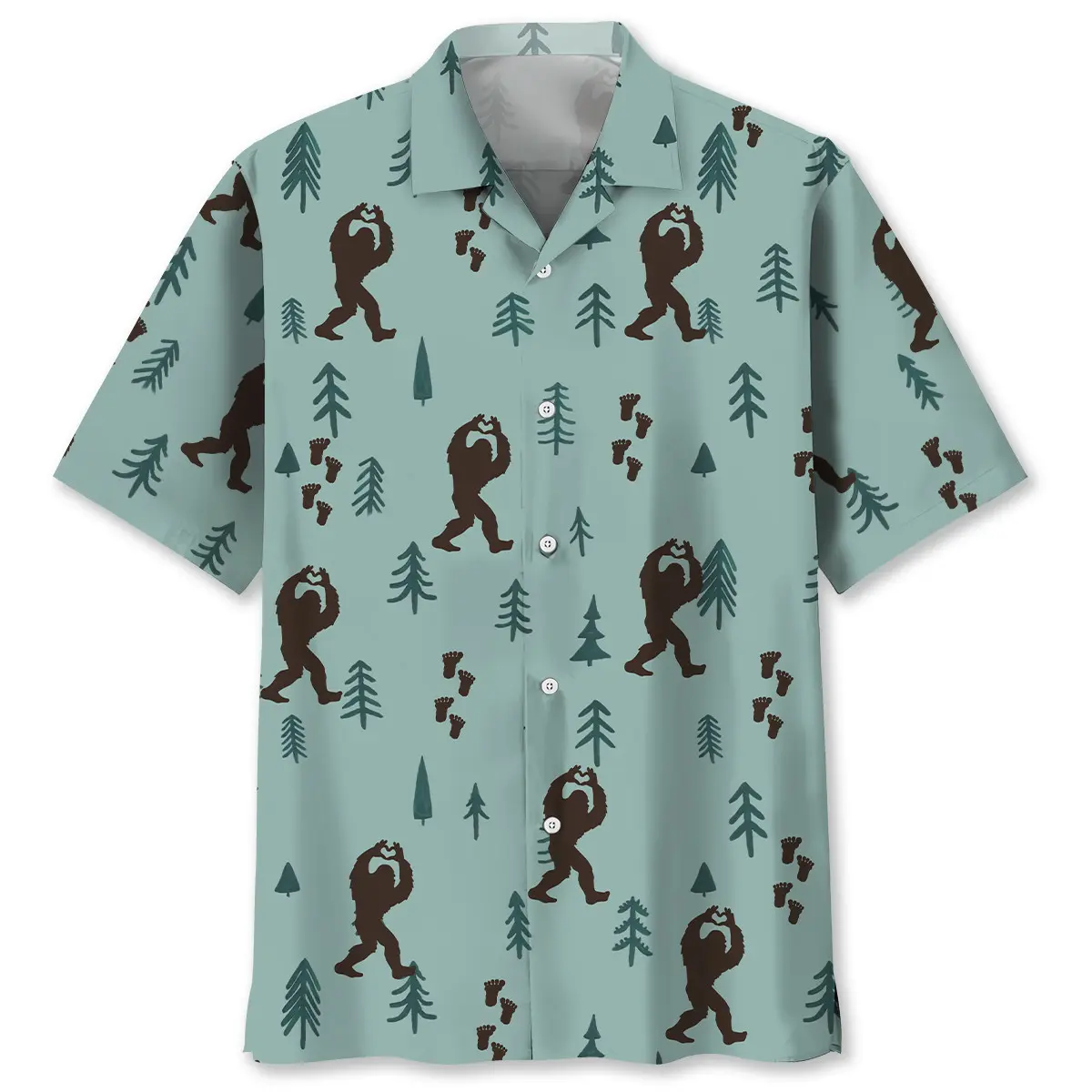 bigfoot-silhouette-hawaiian-shirts