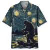 Bigfoot Starry Night Sasquatch Van Gogh Painting Art Hawaiian Shirt HWBN2764597 - Beltina
