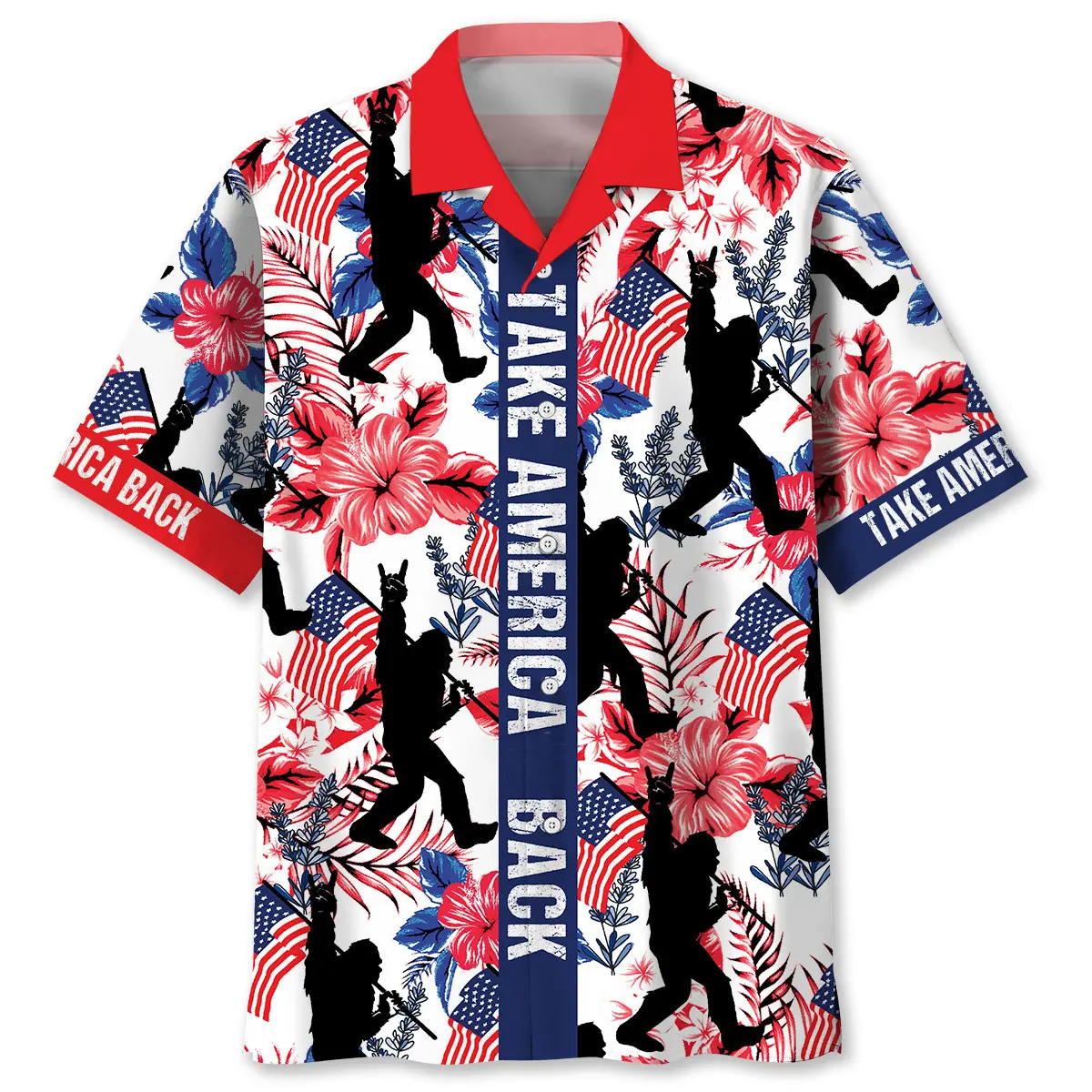 bigfoot-take-america-back-hawaiian-shirt